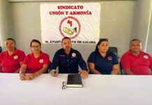 Reconoce Sindicato Unión y Armonía Pagos Puntuales de la Autoridad Municipal de Colima