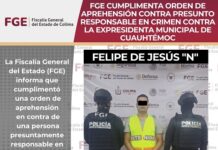 FGE Cumplimenta Orden de Aprehensión Contra Presunto Responsable en Crimen Contra la Expresidenta Municipal de Cuauhtémoc