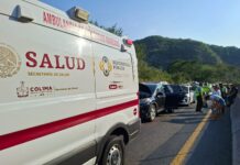 Informa UEPC Colima Sobre Accidente Múltiple Con Seis Personas Lesionadas en La Salada en Dirección Tecomán a Colima