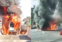 Atienden Autoridades del IMSS Incendio de Ambulancia, Paciente y Acompañante Resultaron Ilesos, Chofer Tuvo Leves Quemaduras