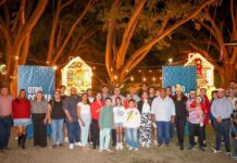 Presidente Riult Rivera Hace Encendido de la Villa Navideña en la Colonia Santa Bárbara