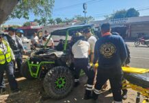 Se Registra Accidente de Vehículo Todoterreno en Zona Urbana de Colima, Hubo un Lesionado de Gravedad