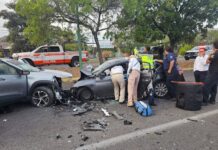 Dos Personas Heridas de Gravedad Tras Fuerte Choque Vehicular en el Tercer Anillo o Paseo Miguel de la Madrid Hurtado