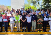 Entrega IMSS Colima Equipo a Brigadas Internas de Protección Civil