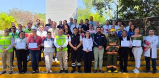 Entrega IMSS Colima Equipo a Brigadas Internas de Protección Civil