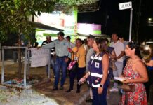 Supervisa Gobierno de Riult Rivera Alumbrado Público en Recorrido Nocturno en La Albarrada Para Garantizar Calles Iluminadas