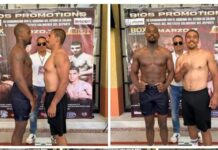 Pasan la báscula Tano, “Leo” y“Gallo Negro” para Gala Boxística