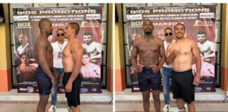 Pasan la báscula Tano, “Leo” y“Gallo Negro” para Gala Boxística