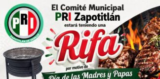 Anuncia PRI Zapotitlán de Vadillo, Jalisco Rifa Especial Para Mamá y Papá