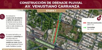 SEIDUM Colima Informa Ajustes a la Circulación en Avenida Venustiano Carranza a Partir de Este Martes