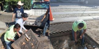 Continúa el Mantenimiento a Alcantarillas y Calles en el Municipio de Colima