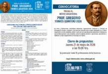 Gobierno de Riult Rivera Invita a Participar en la Convocatoria Para la Presea al Mérito Docente “Prof. Gregorio Torres Quintero 2026”