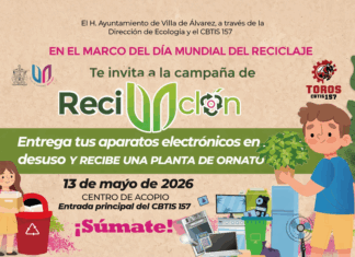 Hará Villa de Álvarez Reciclón en el CBTIS 157 el Miércoles