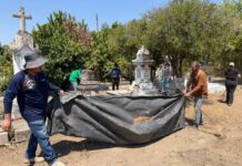 Durante Puente Vacacional, Gobierno de Riult Rivera Realiza Brigadas de Limpieza y Mantenimiento en el Panteón Municipal