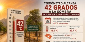 Termómetro Alcanza Los 42 Grados a la Sombra en Zona Rural de Colima: CONAGUA