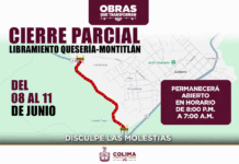 Alerta Seidum Colima Por Cierre Parcial Del Libramiento Quesería-Montitlán, a Partir de Hoy y Hasta el Jueves