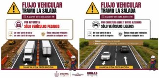 Seidum Colima Informa Ajustes a la Circulación en el Tramo ‘La Salada’, a Partir de Este Jueves 18