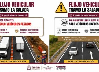 Seidum Colima Informa Ajustes a la Circulación en el Tramo ‘La Salada’, a Partir de Este Jueves 18