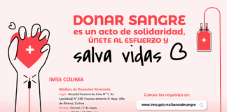 Invita IMSS Colima a Jornada de Donación Altruista de Sangre