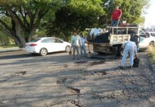Ayuntamiento de Colima Refuerza el Bacheo en la Avenida Camino Real