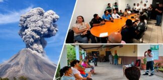 UEPC Colima Coordina Acciones Para el Simulacro de Evacuación Por Actividad Volcánica en La Becerrera, Comala