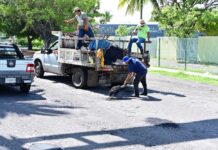 Gobierno de Riult Rivera Mantiene Programa Permanente de Bacheo en Las Principales Avenidas de Colima