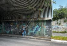 Poda Maleza Ayuntamiento de Colima en el Puente de Ingreso a la Plaza Zentralia
